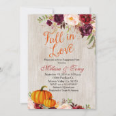 Engagement Party Rustic Shower Herfst Pumpkin nodi Kaart (Voorkant)