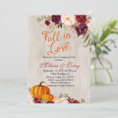 Engagement Party Rustic Shower Herfst Pumpkin nodi Kaart (Staand voorkant)