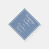 Engagement Party Script Rustiek Stoffig Blauw Papi Servet (Hoek)