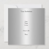 Engagement Party Silver Black Ribbon Foto Kaart (Achterkant)