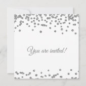 Engagement Party Silver Glitter Confetti winter+we Kaart (Achterkant)