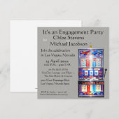 Engagement Party Slot Machine Lucky in Love Kaart (Voorkant / Achterkant)