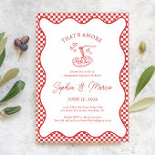 Engagement Party That’s Amore Italian Red Gingham Kaart