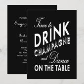 Engagement Party - Tijd om Champagne te Drinken Kaart (Voorkant / Achterkant)