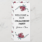 Engagement Party Uitnodiging Kaart Rozen (Voorkant / Achterkant)