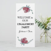 Engagement Party Uitnodiging Kaart Rozen (Staand voorkant)