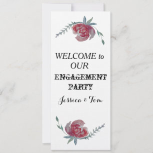 Engagement Party Uitnodiging Kaart Rozen