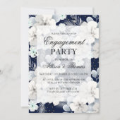 Engagement Party uitnodiging witte bloem sakura (Voorkant)