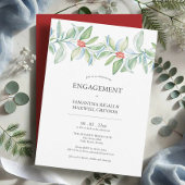 Engagement Party Uitnodigingen Kerstmis groen