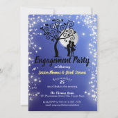 Engagement Party Volle Maan Sterrennacht Kaart (Voorkant)