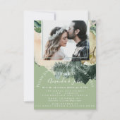 Engagement Party Vrijgezellenfeest Foto Mint Flora Kaart (Voorkant)