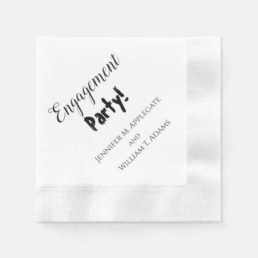 Engagement Party Wedding Napkins Personalized Servet (Voorkant)