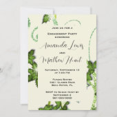 Engagement Party Whimsical Glitter Invitation Kaart (Voorkant)