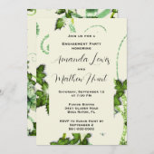 Engagement Party Whimsical Glitter Invitation Kaart (Voorkant / Achterkant)