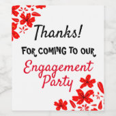 Engagement party wijn etiket (Enkel label)