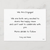 Engagement Photo Announcement Card Feestdagenkaart (Achterkant)