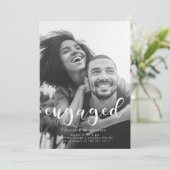 Engagement Simple Typography Engagement Party Phot Kaart (Staand voorkant)