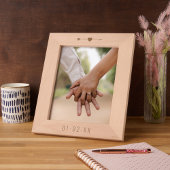 Engagement/Wedding Date Heart Arrow Gegraveerde Lijstjes