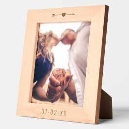 Engagement/Wedding Date Heart Arrow Gegraveerde Lijstjes