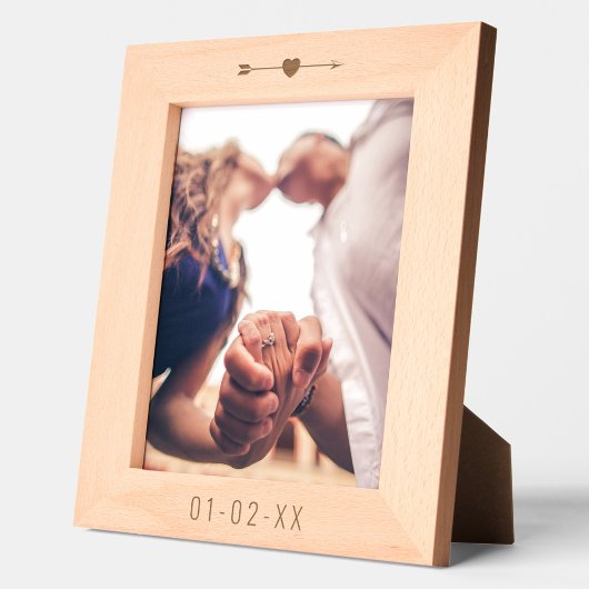 Engagement/Wedding Date Heart Arrow Gegraveerde Lijstjes