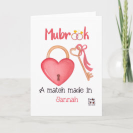 Engagement Wishes with a Heart  Kaart