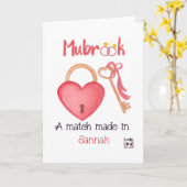 Engagement Wishes with a Heart  Kaart (Gele Bloem)