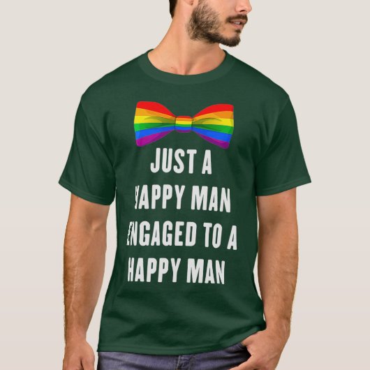 Engayged Groom To Be LGBT Gay Men Couple T-shirt (Voorkant)