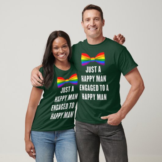 Engayged Groom To Be LGBT Gay Men Couple T-shirt (Unisex)