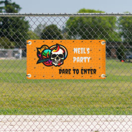 Enge aanpasbare schedel Halloween Banner