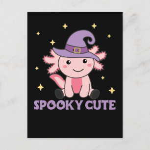 Enge Axolotl Liefhebbers Cute Dieren Voor Hallowee Feestdagenkaart