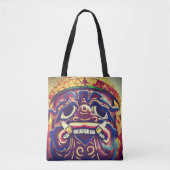 ENGE AZIATISCHE MASKER angstaanjagende Spooky Paar Tote Bag (Voorkant)