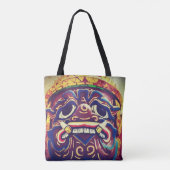 ENGE AZIATISCHE MASKER angstaanjagende Spooky Paar Tote Bag (Achterkant)
