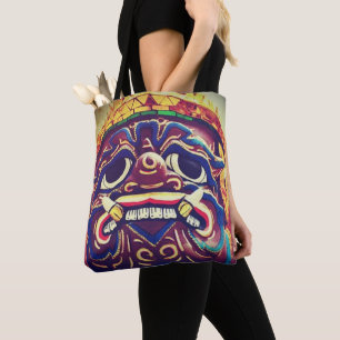 ENGE AZIATISCHE MASKER angstaanjagende Spooky Paar Tote Bag