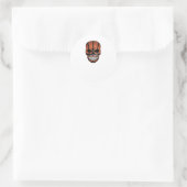 Enge Basketbal Skull Face Ronde Sticker (Tas)