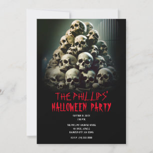 Enge Berg Schedelende Schedels Halloween Feestje Kaart