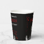 Enge Bloedige Halloween Kostuum Party Zwart Papieren Bekers (Rechts)