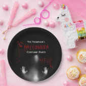 Enge Bloedige Halloween Kostuum Party Zwart Papieren Bordje (Feest)
