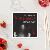 Enge Bloedige Halloween Kostuum Party Zwart Servet (Insitu)