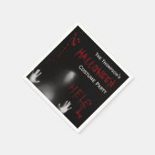 Enge Bloedige Halloween Kostuum Party Zwart Servet (Hoek)