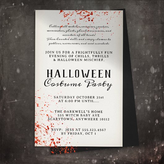 Enge Bloedspetter Halloween Party Flyer