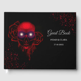 Enge bloemendonkere humeurige gothic schedel hallo gastenboek