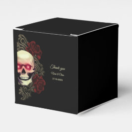 Enge bloemendonkere humeurige gotische schedel hal bedankdoosjes