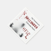 Enge Bloody Halloween Kostuum Party Wit servet (Hoek)