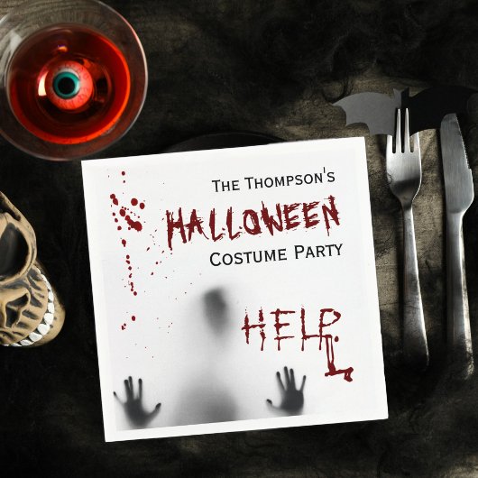 Enge Bloody Halloween Kostuum Party Wit servet