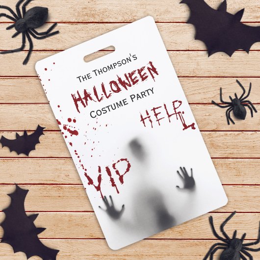 Enge Bloody Halloween Kostuumfeest White VIP Badge