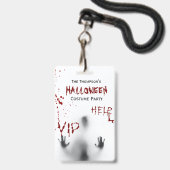 Enge Bloody Halloween Kostuumfeest Wit VIP Badge (Voorzijde met lanyard)