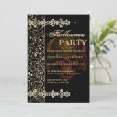  enge boek Halloween Party Invitation Kaart (Staand voorkant)