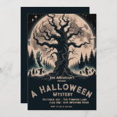 Enge boom Halloween geesten Kaart (Voorkant / Achterkant)