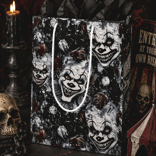 Enge Boosaardige Clown Horror Halloween Medium Cadeauzakje