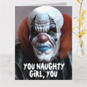 ENGE BOOSAARDIGE CLOWN VOOR HAAK FUNNY KAARTEN (Gele Bloem)